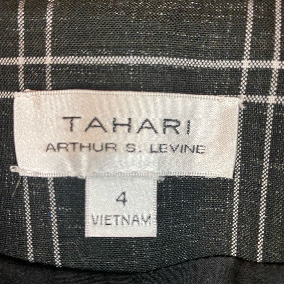 Tahari ASL Open Front Black White Grid Jacket NWT - Picture 8 of 9